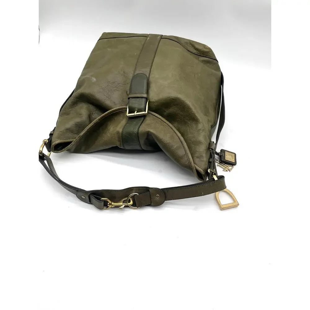 RALPH LAUREN RARE Vintage Soho Satchel, Green Leather